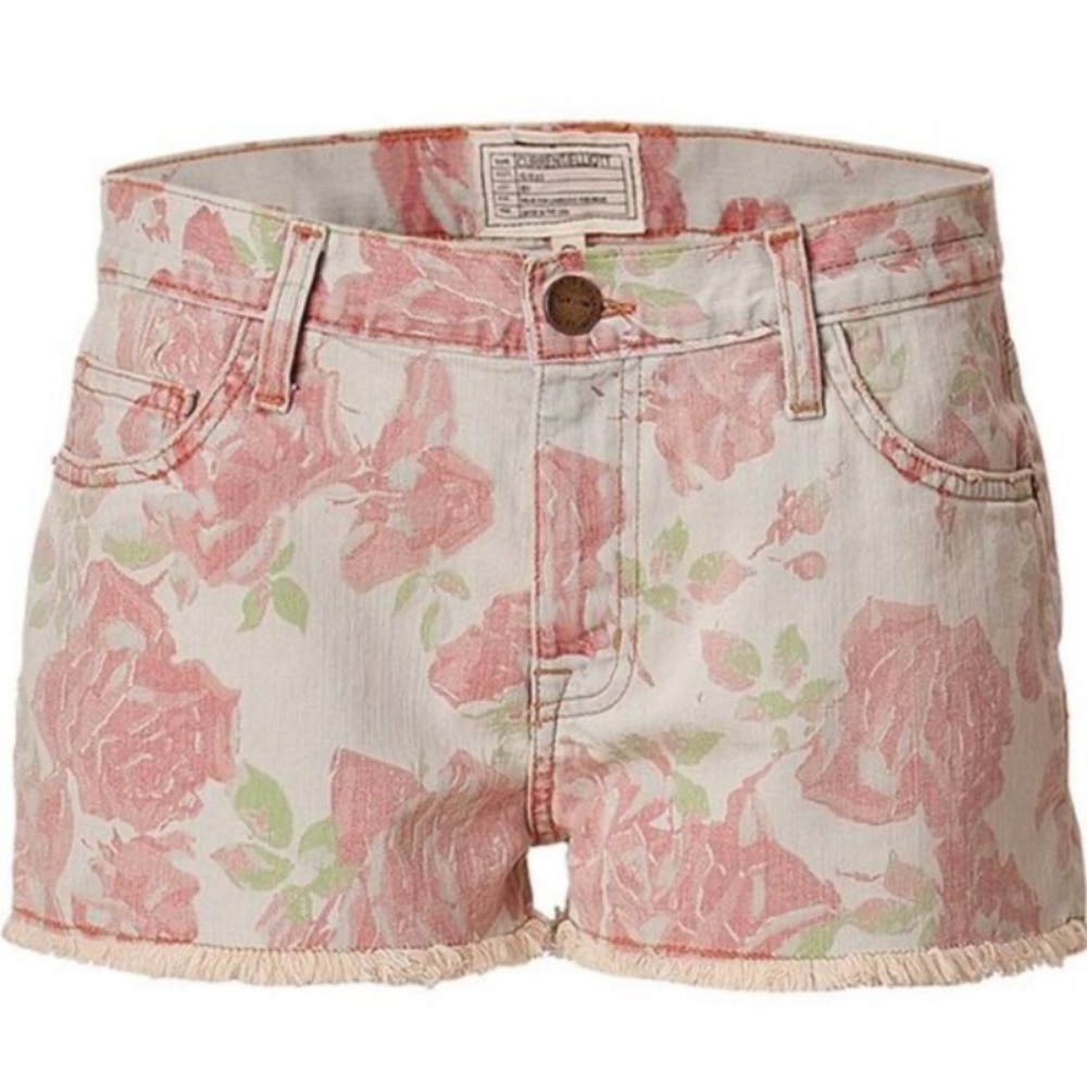 Current/Elliott Pink Floral Jean Shorts Sz 27